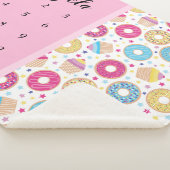 Cupcakes & Donuts Milestone Photo Sherpa Blanket Sherpa Deken (3/4)