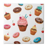 Cupcakes Donuts Tegeltje (Voorkant)