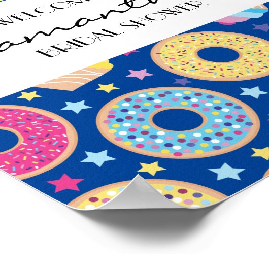 Cupcakes & Donuts Welkom Bord Poster (Hoek)