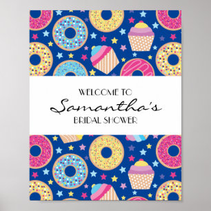 Cupcakes & Donuts Welkom Bord Poster