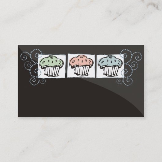 cupcakes doodles bakker visitekaartje 2 (Voorkant)