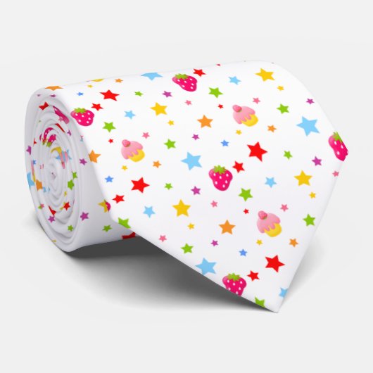 Cupcakes en aardbeien stropdas (Opgerold)