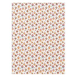 Cupcakes en aardbeien tafelkleed