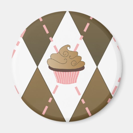 Cupcakes en Argyle Magneet (Voorkant)