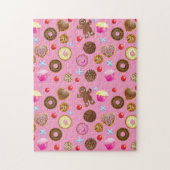 Cupcakes en bakkerijkleurig legpuzzel (Verticaal)