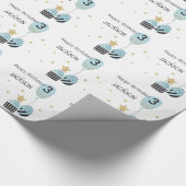 Cupcakes en ballon | Faux Glitter Boy's Birthday Cadeaupapier (Hoek)