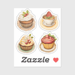 Cupcakes en bekers 13 sticker