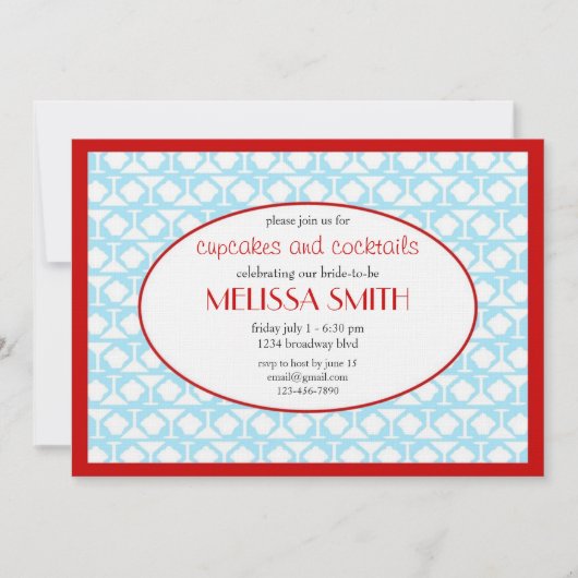 Cupcakes en Cocktails Kaart (Voorkant)