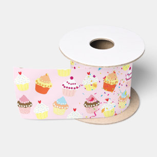 Cupcakes en Confetti-satijnlint Satijnen Lint