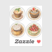 Cupcakes en cups 10 sticker (Vel)