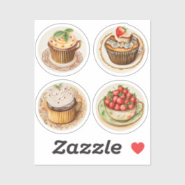 Cupcakes en cups 10 sticker