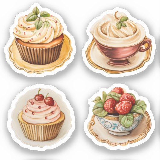 Cupcakes en cups 14 sticker (Voorkant)