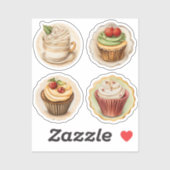 Cupcakes en cups 15 sticker (Vel)