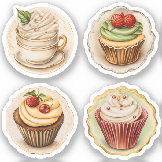 Cupcakes en cups 15 sticker (Voorkant)