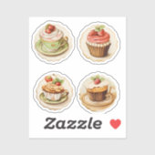 Cupcakes en cups 2 sticker (Vel)