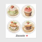 Cupcakes en cups 3 sticker (Vel)