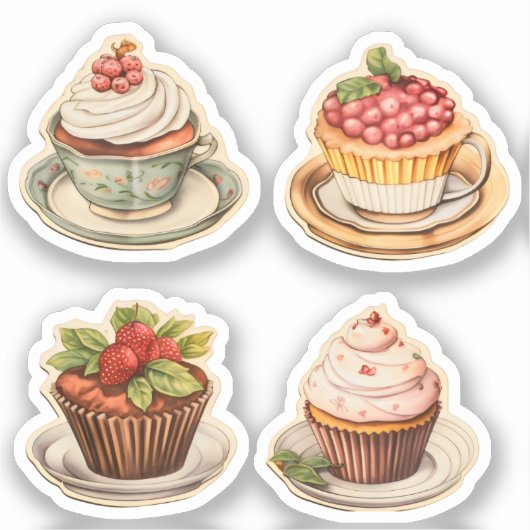 Cupcakes en cups 5 sticker (Voorkant)