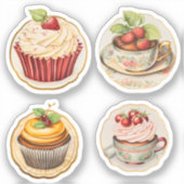 Cupcakes en cups 6 sticker (Voorkant)