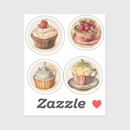 Cupcakes en cups 7 sticker