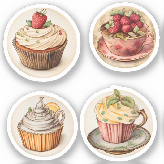 Cupcakes en cups 7 sticker (Voorkant)