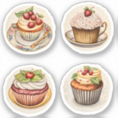 Cupcakes en cups 8 sticker (Voorkant)