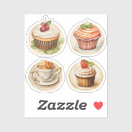 Cupcakes en cups sticker