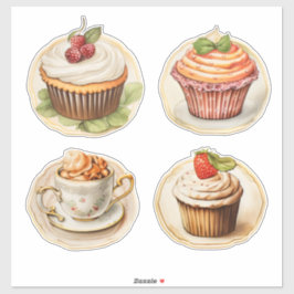 Cupcakes en cups sticker