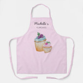 Cupcakes en fruitjes in waterverf schort (Voorkant)