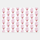 Cupcakes en harten Collectie Inpakpapier Vel (Voorkant)