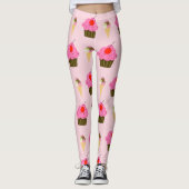 Cupcakes en Ice Cream-Leggings Leggings (Voorkant)