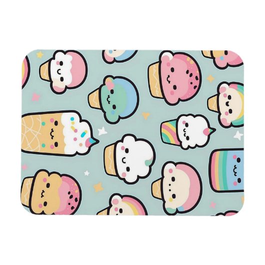 Cupcakes en ijs magneet (Horizontaal)