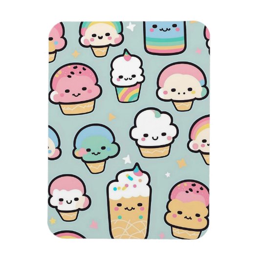 Cupcakes en ijs magneet (Verticaal)