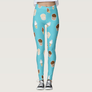 Cupcakes en ijs zoet schattig ontwerp leggings