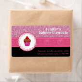 cupcakes en koekjes damesroze etiket (Insitu)