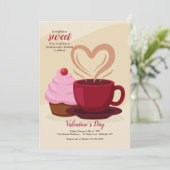 Cupcakes en koffie-uitnodiging kaart (Staand voorkant)