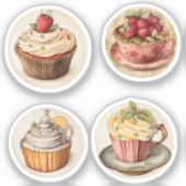 Cupcakes en kopjes 7 sticker (Voorkant)
