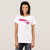 Cupcakes en Martinis in Hot Pink T-shirt (Voorkant volledig)