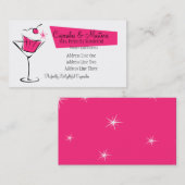 Cupcakes en Martinis in Hot Pink Visitekaartje (Voorkant / Achterkant)