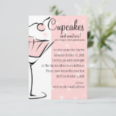 Cupcakes en Martinis Kaart (Staand voorkant)