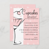 Cupcakes en Martinis Kaart (Voorkant / Achterkant)