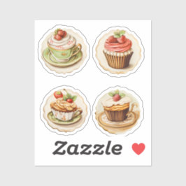 Cupcakes en mokken 2 sticker