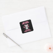 Cupcakes en muizen Ik hou van ze allebei Vierkante Sticker (Envelop)