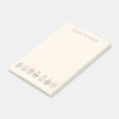 Cupcakes en naam post-it® notes (Schuin)