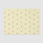 Cupcakes en Polka Dot Schattige Patroon Pastel Tissuepapier (Voorkant)