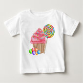 Cupcakes en Snoep Verjaardag T Shirt (Voorkant)