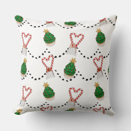 Cupcakes en snoepjes kussen