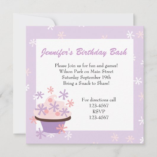 Cupcakes en sterren kaart (Voorkant)