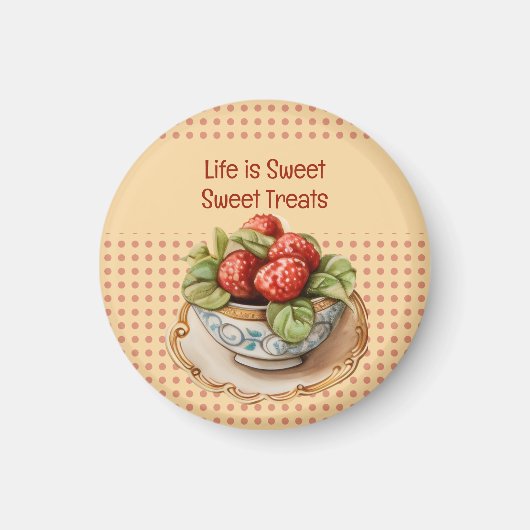 CupCakes en stippen Magneet (Voorkant)