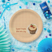 CupCakes en stippen Papieren Bordje (Feest)