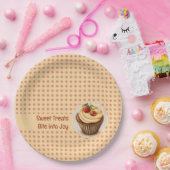 CupCakes en stippen Papieren Bordje (Feest)